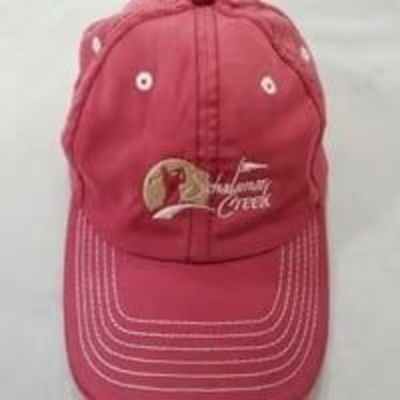 Shalimar Creek golf Hat hook & loop strapback Page & Tuttle red - Picture 1 of 11